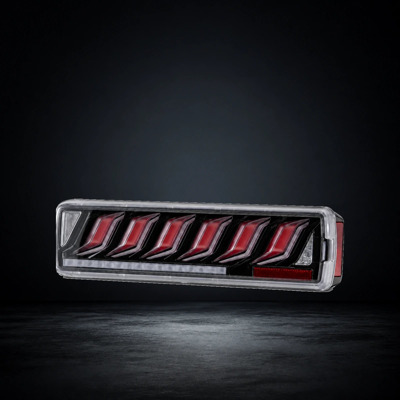 OIRAN COMBO HOMURA V500 in Clear / Gloss Black / Red Bar finish